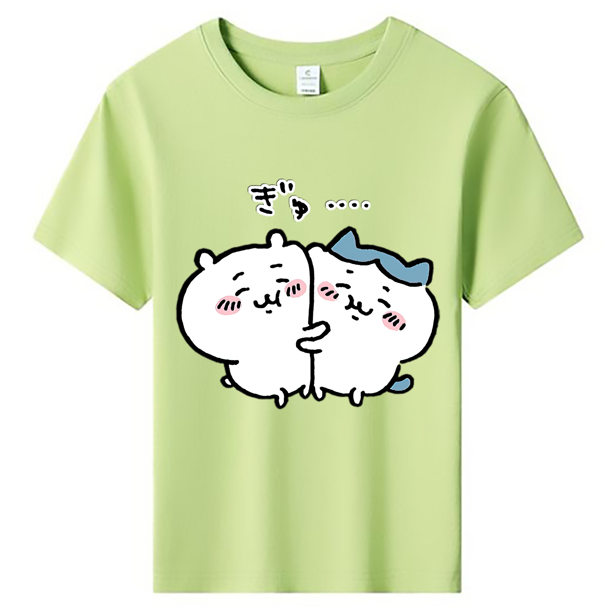 （画像用） ちいかわ ハチワレ Chii-kawa hachiware 綿100％キッズTシャツ（フロントプリント）